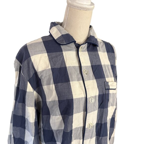 Hästens Blue Check Pajama Shirt TOP ONLY M medium plaid button up Hastens - Picture 5 of 11